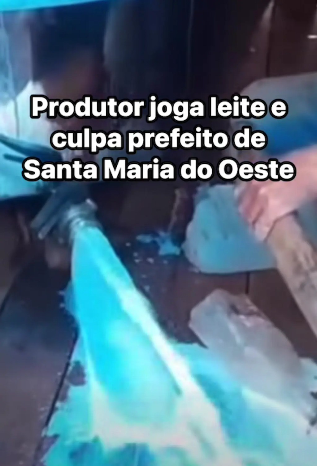 Produtor de leite joga produção em protesto no município de Santa Maria do Oeste